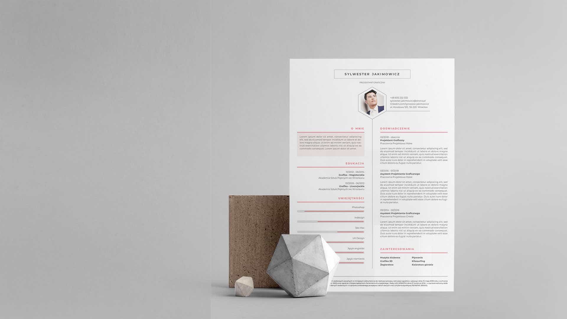 Kreator CV - tło strony głównej z szablonem CV